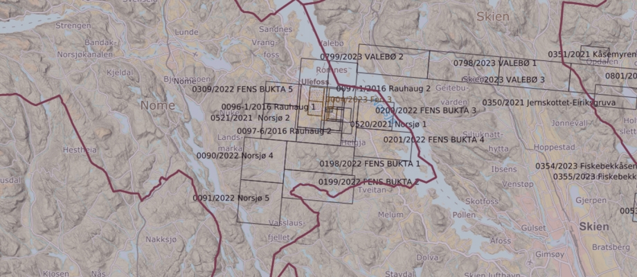 Kart over Nome kommune