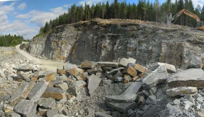 Grauaberget skiferbrudd i Voss Grauaberget skiferbrudd i Voss